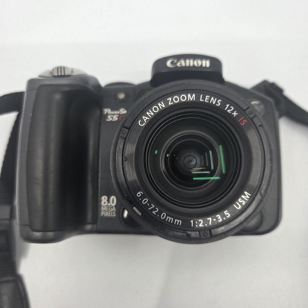 Canon PowerShot S5 IS 8MP 12x Camera LA-DC58E Adapter UV Filter Tested/Working